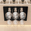 Axyaa Wine Glass Holder Rack Under Cabinet Shelf Storage Hooks Stand