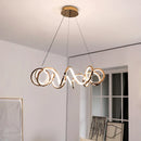 Axyaa Modern Rose Gold Pendant Lamp Chandelier for Dining Room Lighting