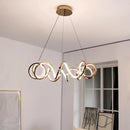 Axyaa Modern Rose Gold Pendant Chandeliers for Dining Room Ceiling Lighting