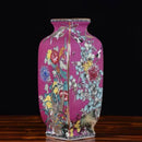 Axyaa Gold Painted Enamel Porcelain Vase - Home Office Decor Craft Item