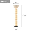 Axyaa Wooden LED Bamboo Glass Floor Lamp - Nordic Luxury Decorative Lighting