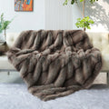 Axyaa Luxury Faux Fox Fur Blanket - Super Soft Winter Warmth