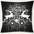 Axyaa Snowflake Merry Christmas Joy Pillow Cover for Sofa Bedroom Car