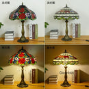 Axyaa Dragonfly Tiffany Table Lamp Glass Art Decor LED Luminaria
