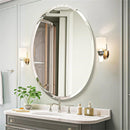 Axyaa Oval Beveled Edge Wall Mirror for Bathroom Bedroom Livingroom