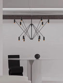 Axyaa Adjustable Height Pendant Light Black for Living Dining Bedroom