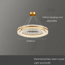 Axyaa Luxury Gold/Silver Rings LED Pendant Light - Modern Interior Hanging Ceiling Lamp