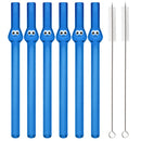 Axyaa Glass Boba Straws - Set of 12 Wide Clear Reusable Smoothie Straws
