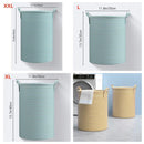 Axyaa Cotton Linen Laundry Basket | Large Capacity Storage Bag | Household Sundries Organizer