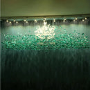 Axyaa Modern Crystal LED Chandelier for Living Rooms, Luxury Stone Crystal Indoor Hanging Lamp