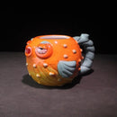 Axyaa Pufferfish Tiki Cup: Fun 600ml Cocktail Glass for Hawaiian Parties