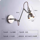 Axyaa Swing Arm LED Wall Lamp Bauhaus Design for Bedroom Study Cafe