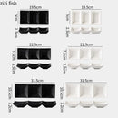 Axyaa Matte Ceramic Seasoning Dish 3 Grids Sushi Plate Molecular Cuisine Tableware