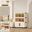 Axyaa 23.6" Double-Door Foldable Storage Box, Heavy-Duty Rolling Cabinet for Various Items