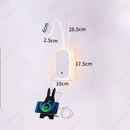Axyaa LED Adjustable Angle Wall Lamp USB Charging Dimmable Reading Light