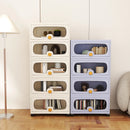 Axyaa 6-Layer Large-Capacity Cabinet with Wheels: Easy Assembly for Kitchen/Bathroom/Living Room