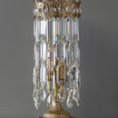 Axyaa Crown Crystal Table Lamp LED Luxury Retro Bedroom Living Room Bedside