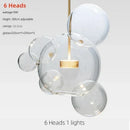 Axyaa Glass Bubble Ball LED Pendant Chandelier for Kid Room and Kitchen Island