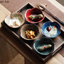 Axyaa Flame-Killed Ceramic Flower Shape 4" Bowl Set for Molecular Cuisine & Serving