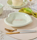 Axyaa Cream Love Plates Set of 4 - Ceramic Tableware for Dessert & Breakfast