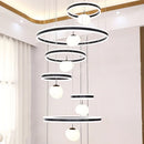 Axyaa Modern Stair Chandelier LED Pendant Ceiling Light for Living Room
