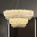 Modern Crystal LED Pendant Lights by Axyaa - Gold Plated Metal Hanging Lamp for Home Lighting