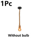 Axyaa Retro Tropical Hemp Rope E27 Pendant Light for Home and Hospitality Lighting