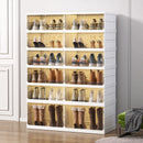 Axyaa Drop Front Shoe Storage Box Organizer Cabinet Rack