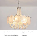 Axyaa Pink Glass Pearl Chandelier - Murano Style Vintage Living Room Light