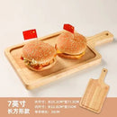 Axyaa Oak Pizza Tray, Steak Board, Sushi Plate, French Fries Chicken Bread Plate