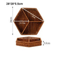 Axyaa Woven Rattan Storage Tray - 10 Styles Square Basket for Snacks, Bread & Food