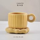 Axyaa Ceramic Coffee Mug & Snack Dish Set for Home Office Tea Drinking