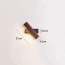 Axyaa Rotatable Walnut Bedroom Wall Sconce Light LED Simple Nordic Reading Light