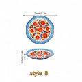 Axyaa Vintage Ceramic Deep Plate for Breakfast, Steak, and Fruit - High-Value Polish Style