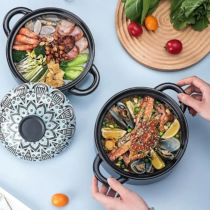 Axya Ceramic Casserole Soup Stew Pot Korean Style Pan Gas Cookware