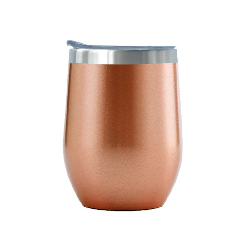 Axyaa Stainless Steel Thermos Bottle, 12oz Eggshell Cup for Travel, Office, School