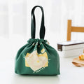 Axyaa Canvas Thermal Lunch Bag for Women & Children: Japanese Style Bento Box Thermo Pouch & Food Container