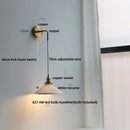 Axyaa Clear Glass LED Wall Lamp Modern Crystal Light for Living Room
