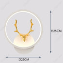 Axyaa LED Deer Head Wall Lamp for Bedroom Living Room Lighting
