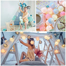 Axyaa Cotton Ball String Lights: Handmade Fairy Lights for Kids' Room, Weddings & Parties