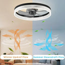 Axyaa Pendant Arm Ceiling Fan with Built-in LED Light, Adjustable Speed and Silent Operation