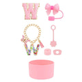 Axyaa 7pcs Cup Set for Stanley Tumbler: Straw, Cover, Cap, Boot, Stopper, Keychain, Sticker