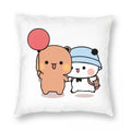 Axyaa Bear and Panda Bubu Dudu Balloon Pillowcase Polyester Creative Zip Home Cushion Cover