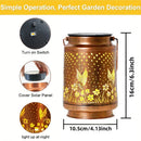 Axyaa Solar Hummingbird Lantern: Metal Outdoor Garden Lights with Weatherproof LED
