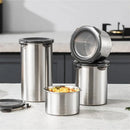 Axyaa Stainless Steel Food Sealed Can Large-capacity Storage Tank with Buckle