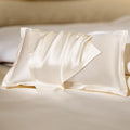 Axyaa Solid Color Silk Pillowcase Set - Queen Size 48x74cm