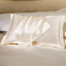 Axyaa Solid Color Silk Pillowcase Set - Queen Size 48x74cm