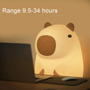 Axya Silicone Capybara Night Light for Kids: USB Rechargeable Touch Lamp with Timing Function