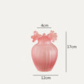Axyaa Geometric Wavy Stripes Glass Vase Frosted Transparent Hydroponics Wedding Home Decor