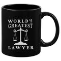 Axyaa World's Best Lawyer 11oz Black Ceramic Coffee Mug - Great Gift for Law Professionals